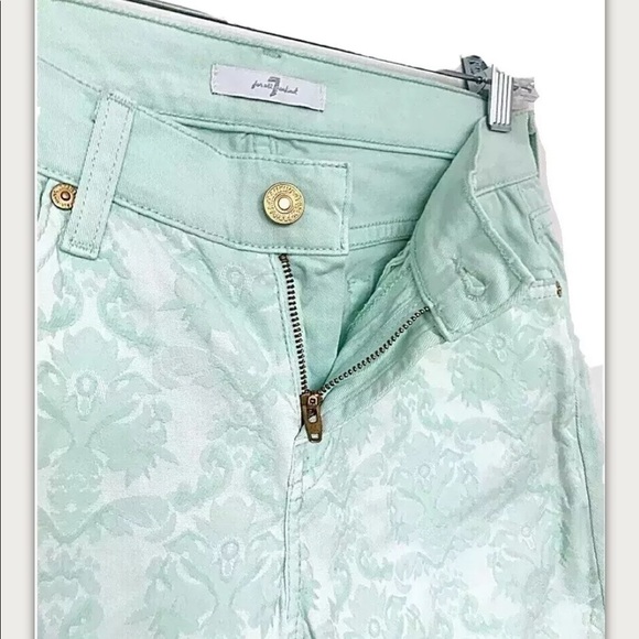 7 FOR ALL MANKIND Sz 26 Embroidered Skinny Jeans - Picture 4 of 7